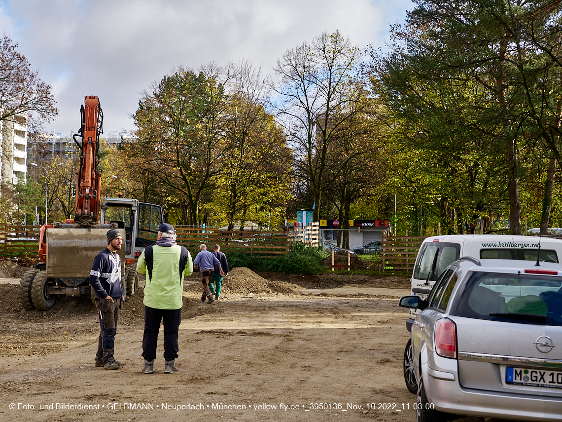 10.11.2022 - Baustelle an der Quiddestraße Haus für Kinder in Neuperlach